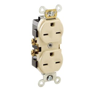 TOMACORRIENTE DOBLE NEMA 6-15R 15A 250V IVORY