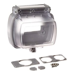 PLACA HERMETICA HORIZONTAL NEMA 3R PARA TOMACORRIENTE DOBLE