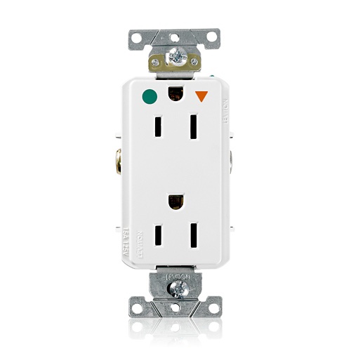 TOMACORRIENTE DOBLE DECORA PLUS TIERRA AISLADA HOSPITALARIO 15A 125V BLANCO